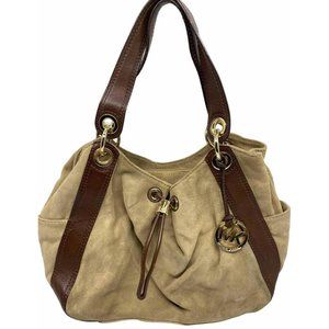 Michael Kors Medium Tan Brown Leather Shoulder Bag